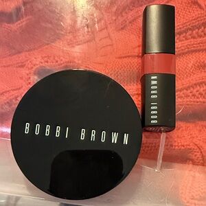 Bobbi Brown Red Lipstick and Bobbi Brown Illuminating Bronzing Powder